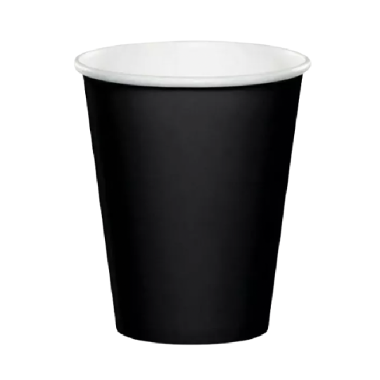 Vaso de cartón negro